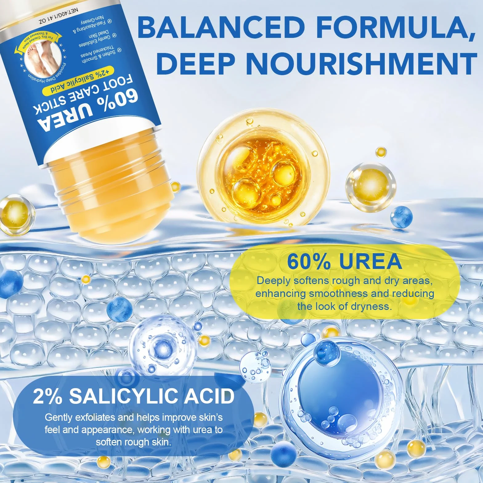 Crema Piedi Urea 60% 40g (2 Pezzi) Idratazione Profonda Pelle Ruvida