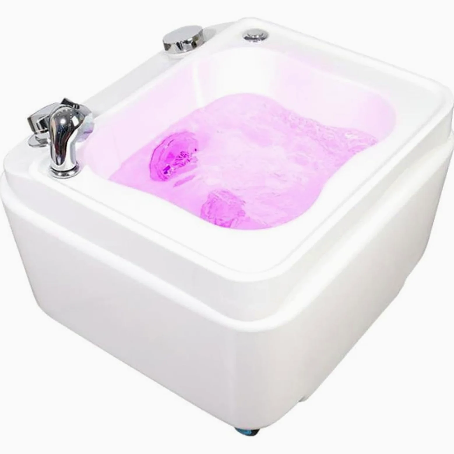 Vasca Idromassaggio Pedicure, Illuminazione Cromoterapia Rgb Ciclabile | Lavabo Mobile Massaggio Piedi Hydro Jet, Rotelle Girevoli 360 Gradi, Adatto L'uso Domestic