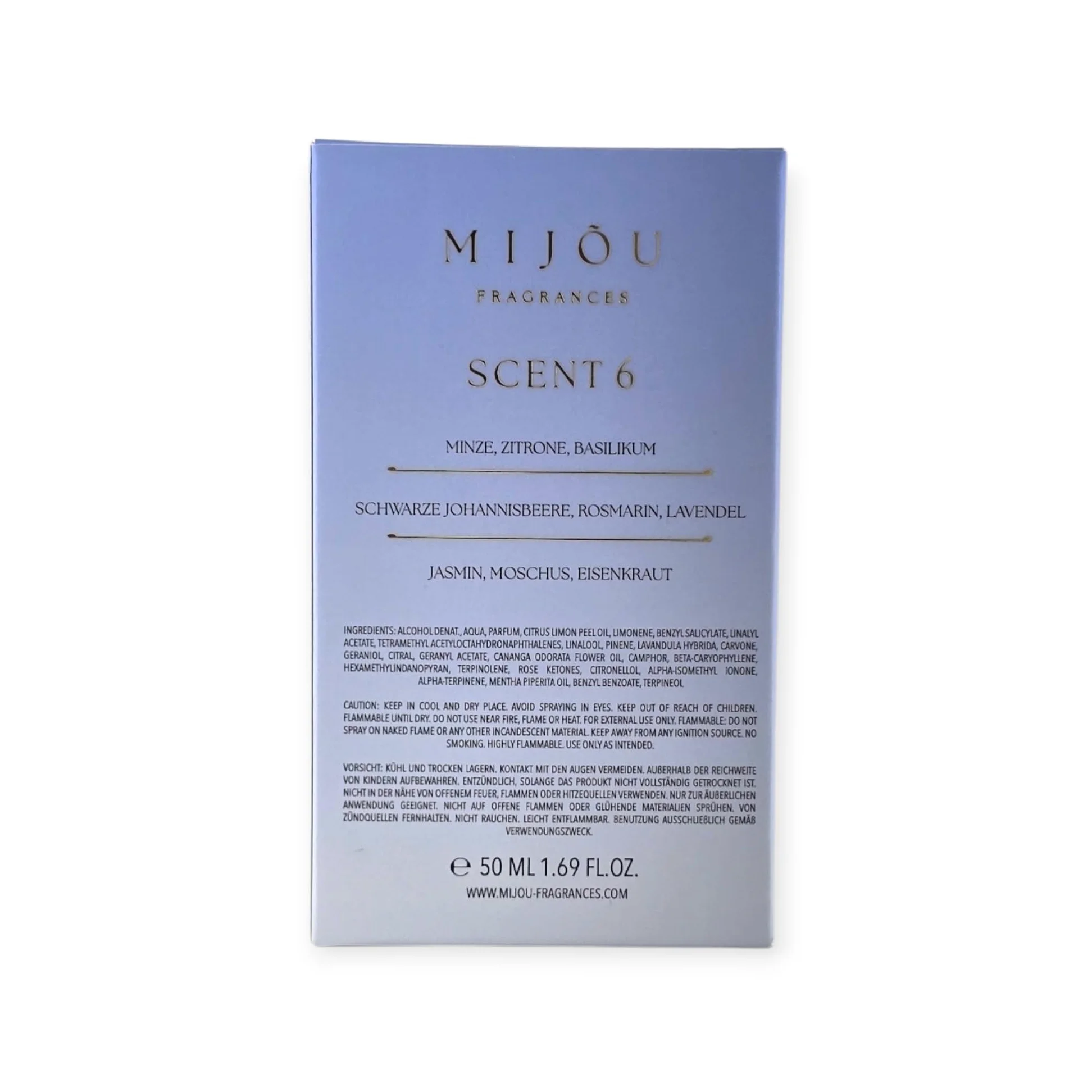 MIJÕU Scent 6 Eau de Parfum (50ml) – Tonificante profumo unisex con limone, menta e basilico – Profumo fresco di nicchia aromatico-citrica, ideale per l'estate