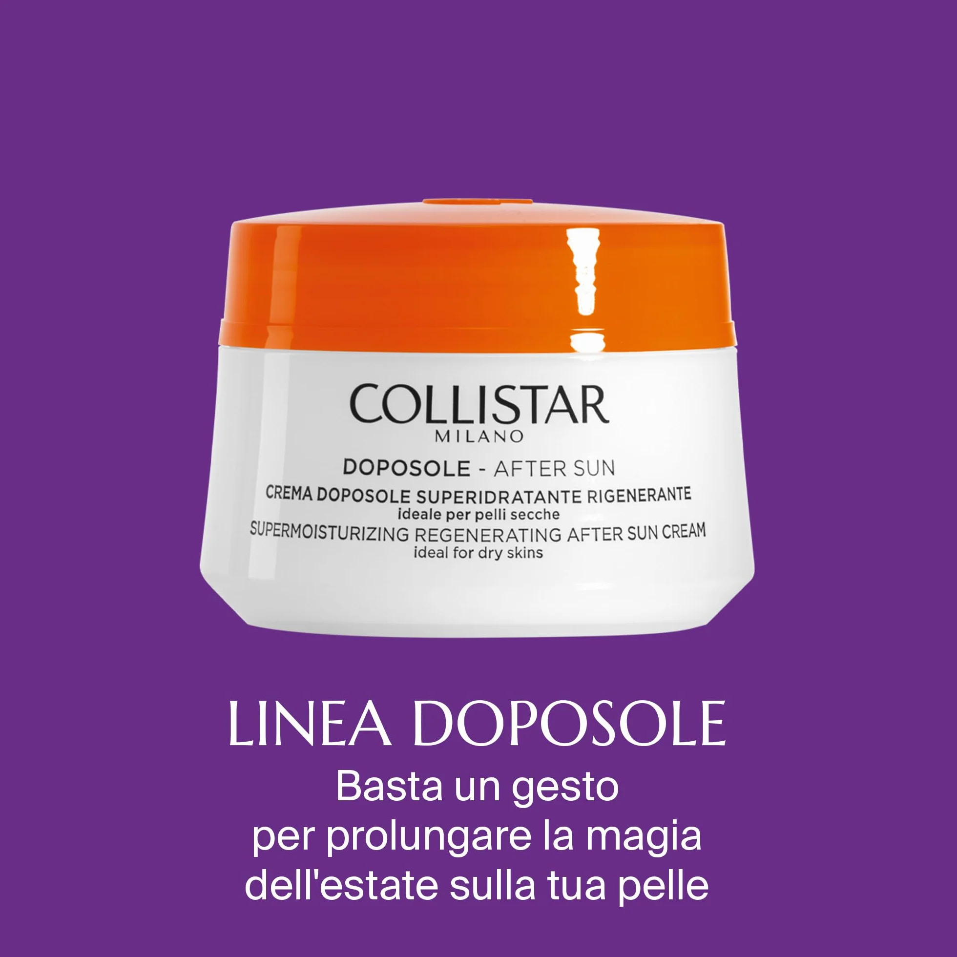 Collistar Crema Doposole Superidratante Rigenerante, dall'elevato Potere Nutriente, Stimola i Naturali Processi di Auto-Riparazione, Ideale per Pelli Secche, 200ml