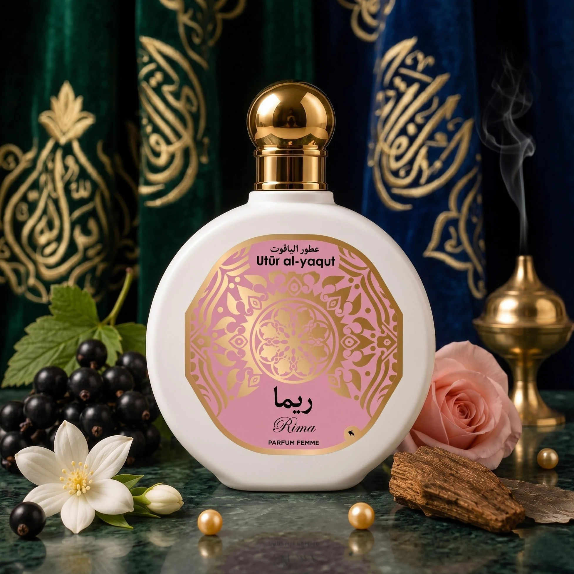 Utur Al-Yaqut Rima - Profumo da donna, EDP, 100 ml, confezione da 4 pezzi