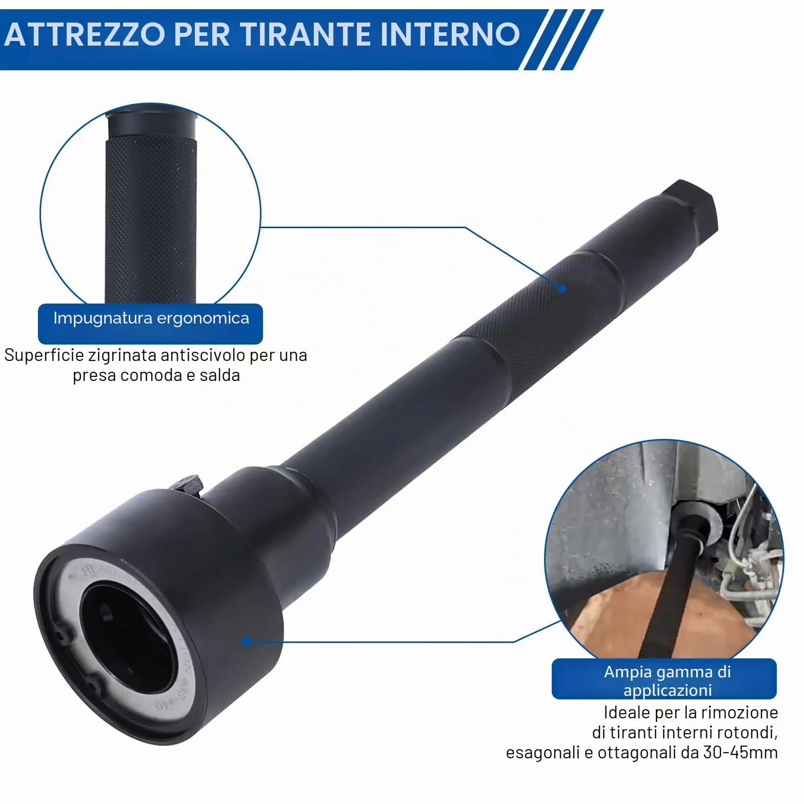 BOOMSTART 4 Pezzi Estrattore Tiranti Sterzo 30-45mm Universale per Veicoli