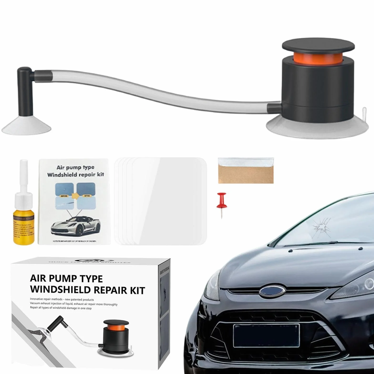 Kit di Riparazione per Parabrezza in Resina Professionale per Auto
