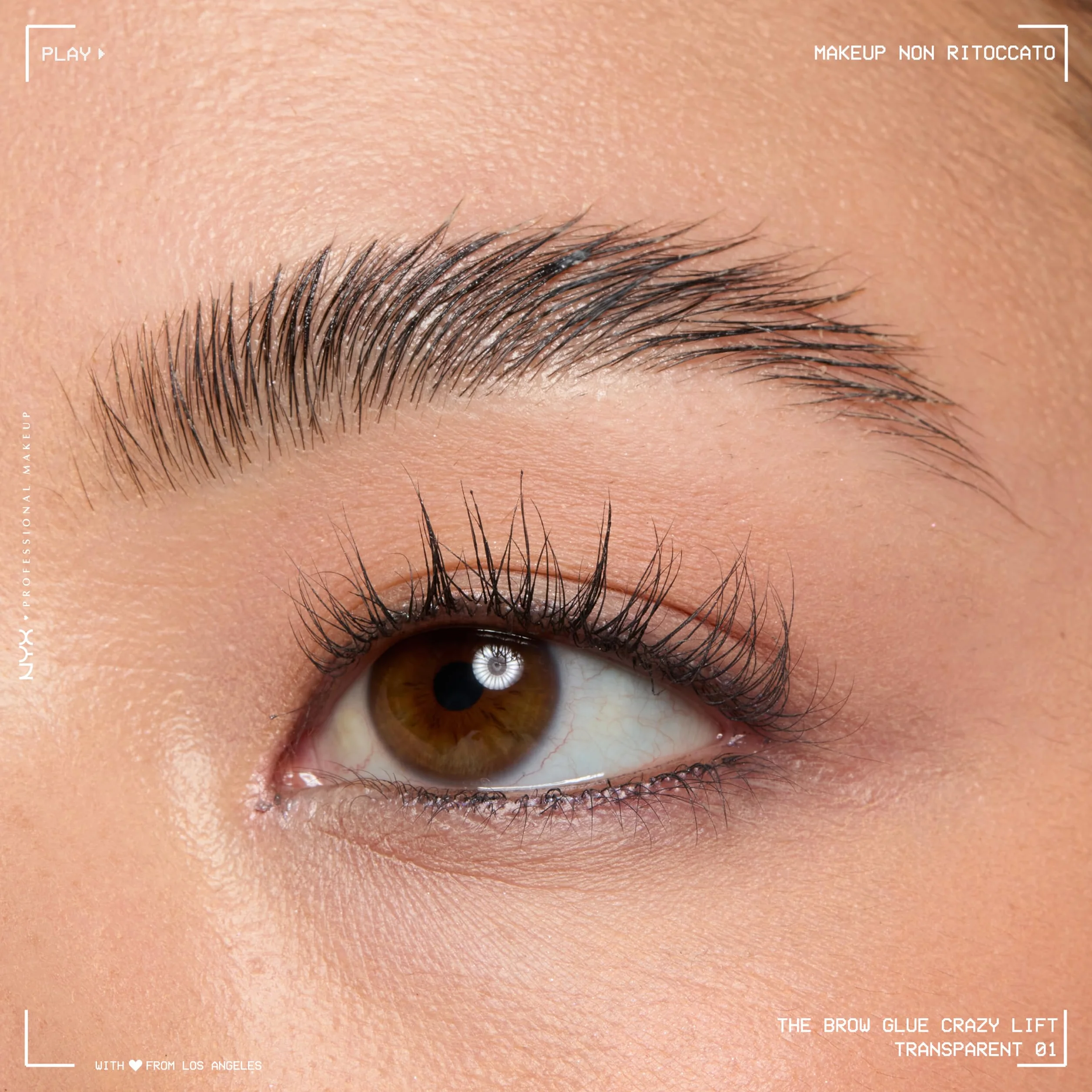 NYX Professional Makeup The Brow Glue Crazy Lift Gel Sopracciglia, Effetto Laminazione, 7 ml