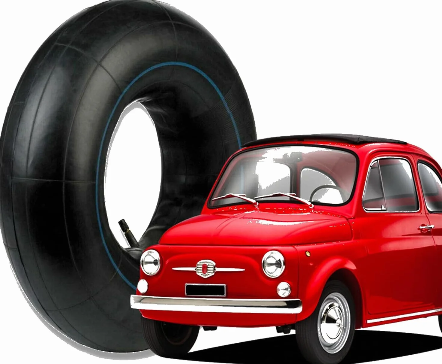 Camera d'aria 125/135-12 per pneumatici Fiat 500 d'epoca Fiat 126 con valvola TR13