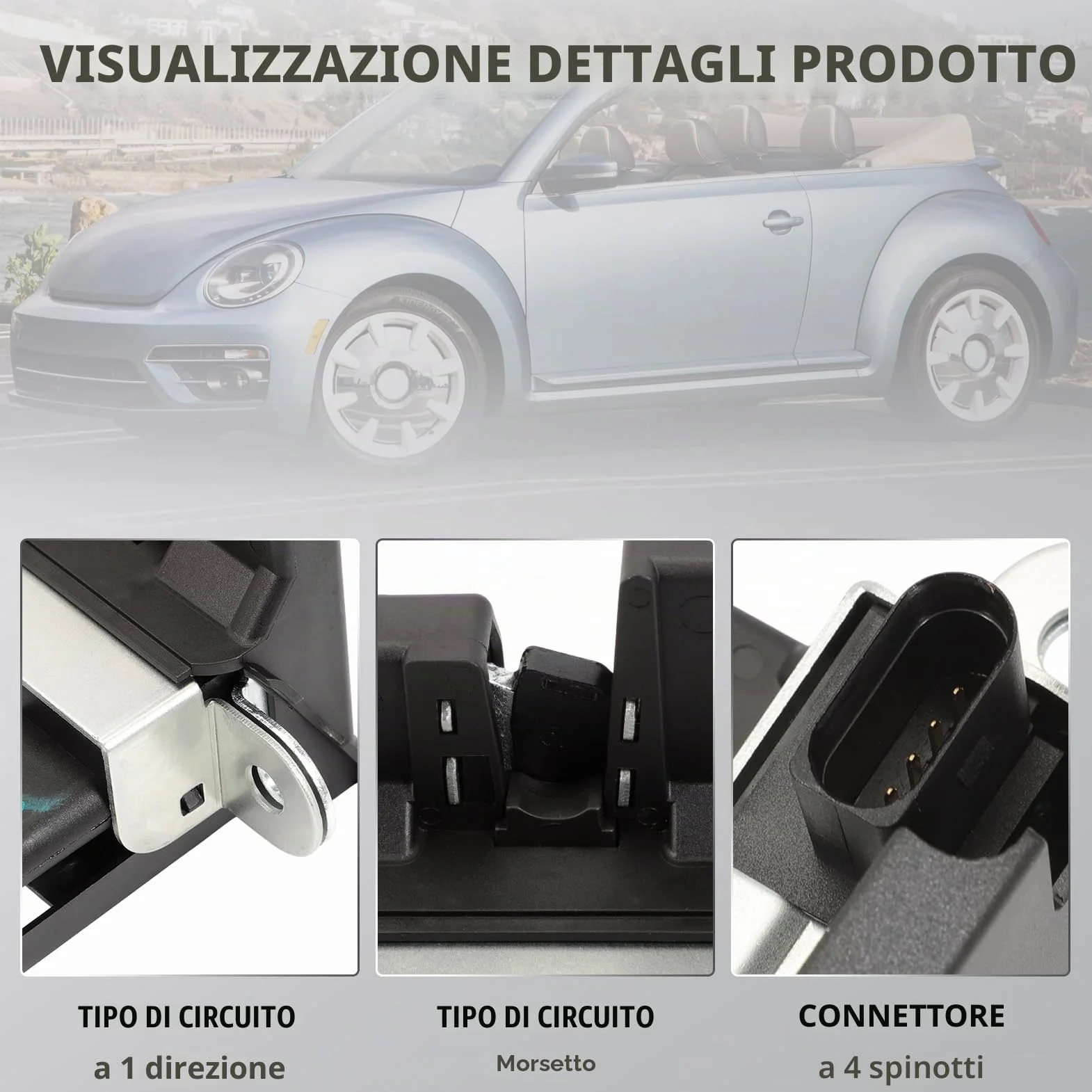 Serratura Portellone Bagagliaio 5M0827505E 1K6827505E do VW Golf MK5 MK6 Tiguan Seat Altea Leon Ibiza Toledo