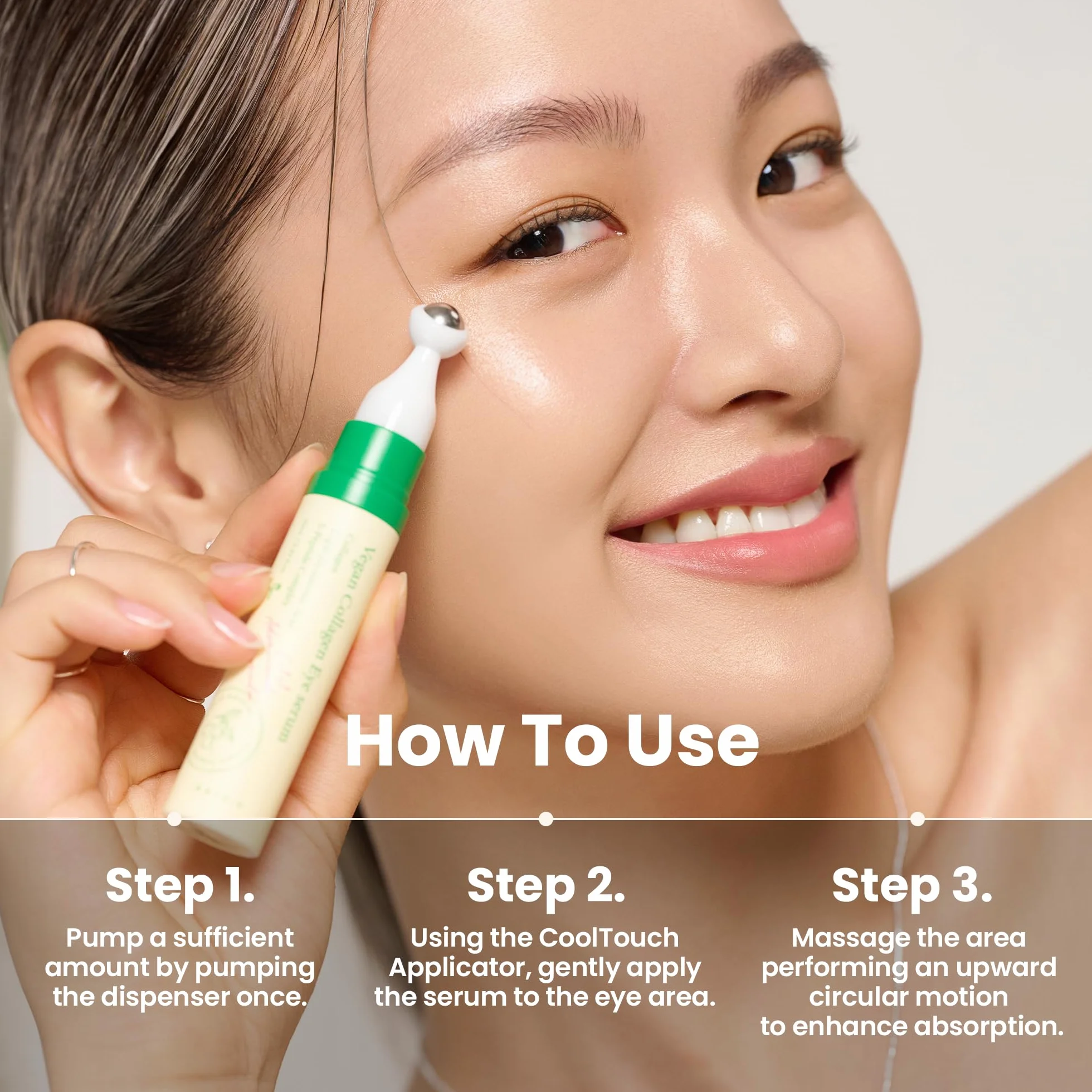 AXIS-Y Siero Occhi Vegano Al Collagene K Beauty Siero Al Collagene Con Triplo Acido Ialuronico E Peptidi Migliora L'Elasticità Della Pelle 0,33 Fl. Oz.