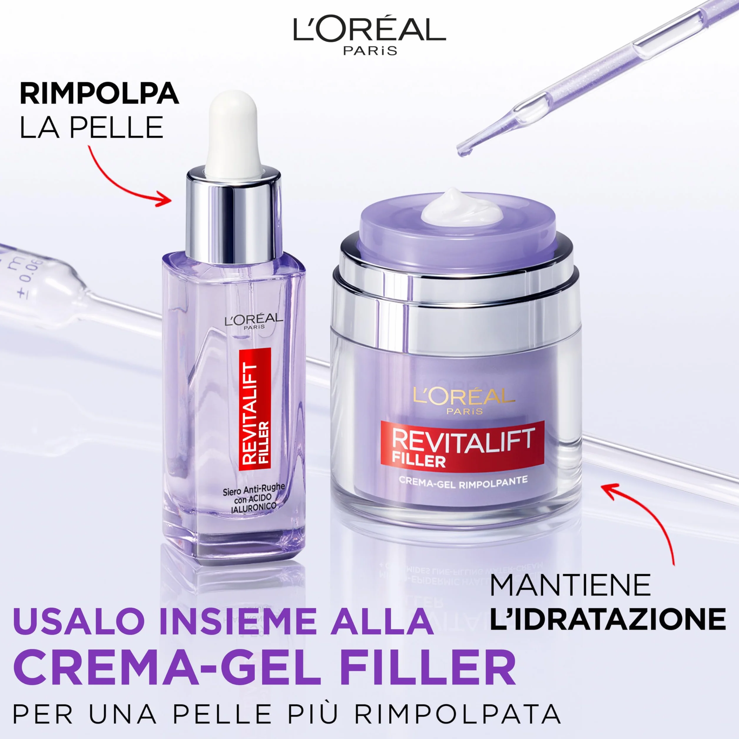 L'Oréal Paris Revitalift Filler Siero Viso Acido Ialuronico 1.5% 30 ml