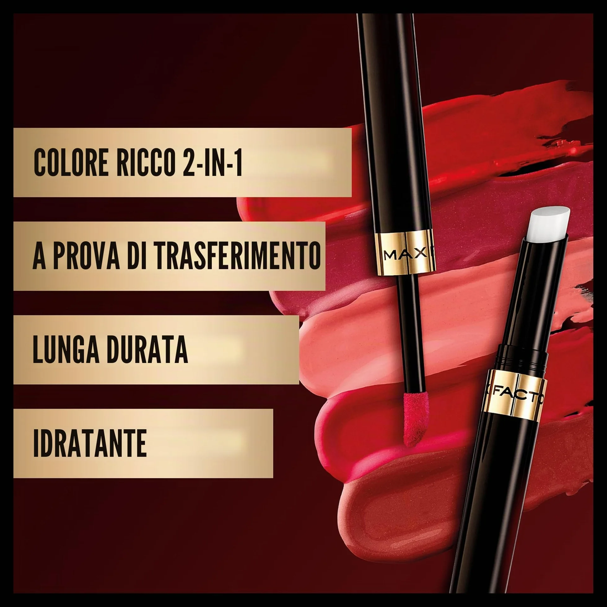 Max Factor Lipfinity Lip Colour Rossetto Lunga Durata Nuance 016 Glowing 2.3 ml 1.9 g