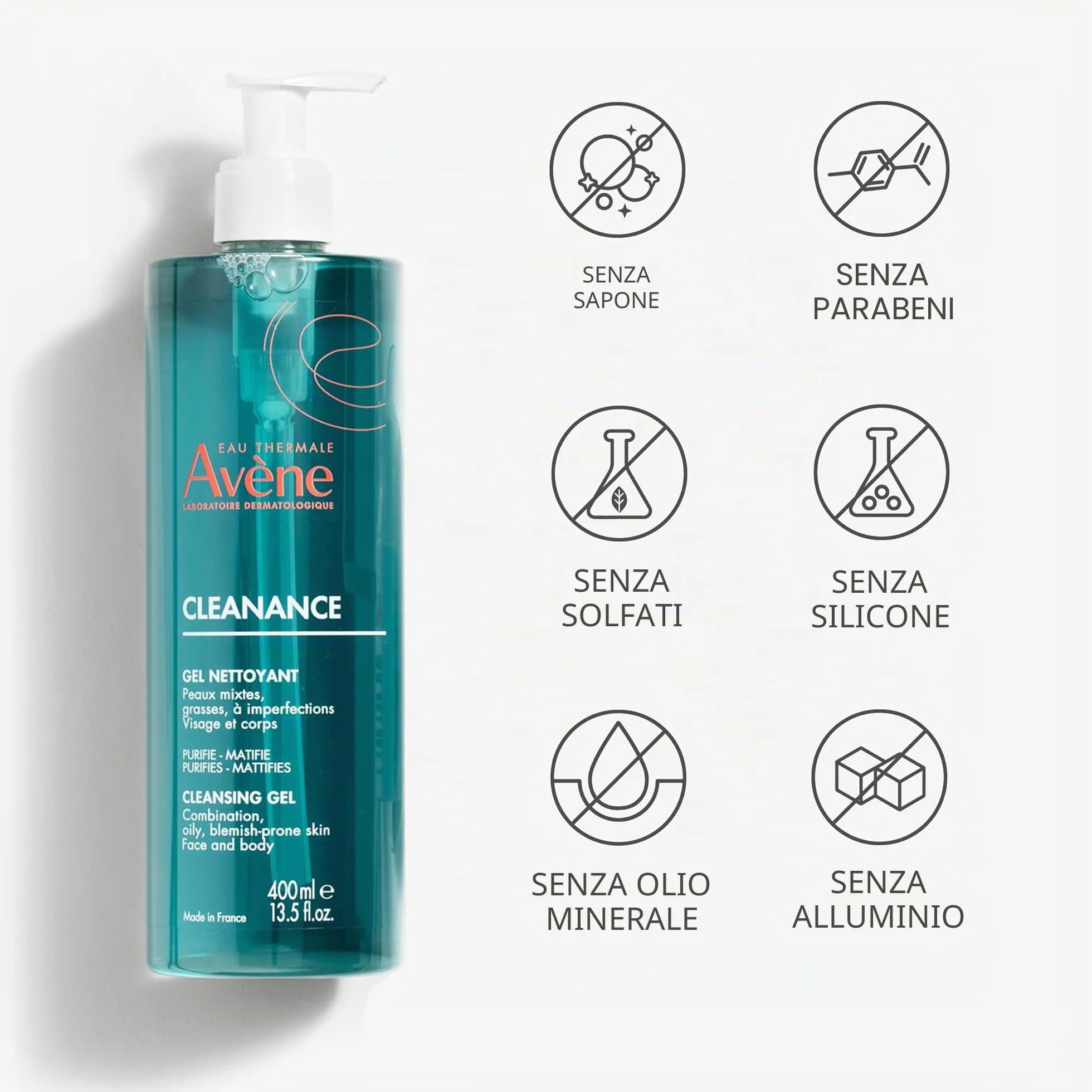Avene - Avene Cleanance Gel Detergente Viso per Acne 400ml - 980138729