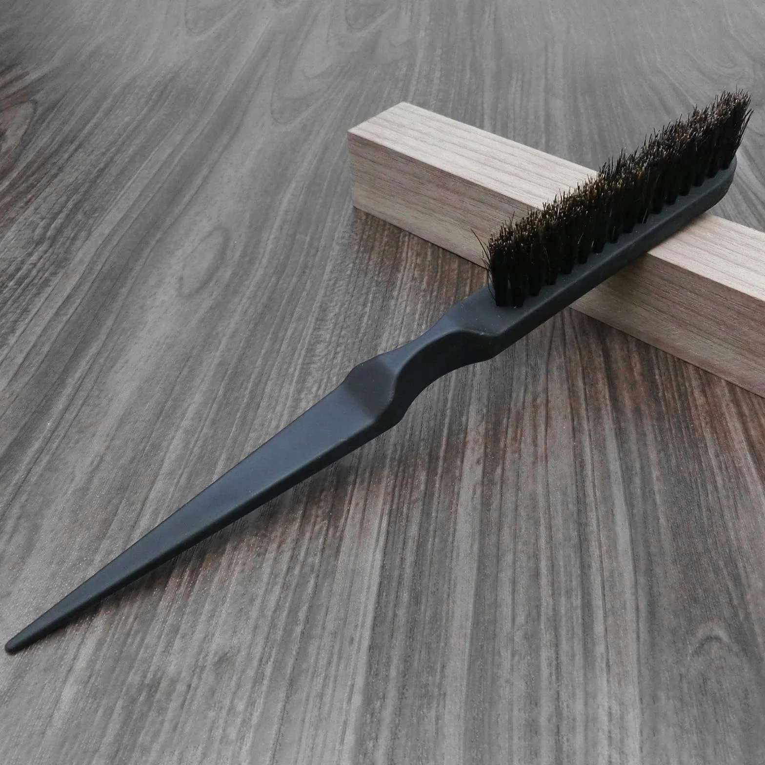 Spazzola per Slip Back Capelli Nera, Pettinatura a Pettine in Plastica Lunga e Corta per Parrucchieri