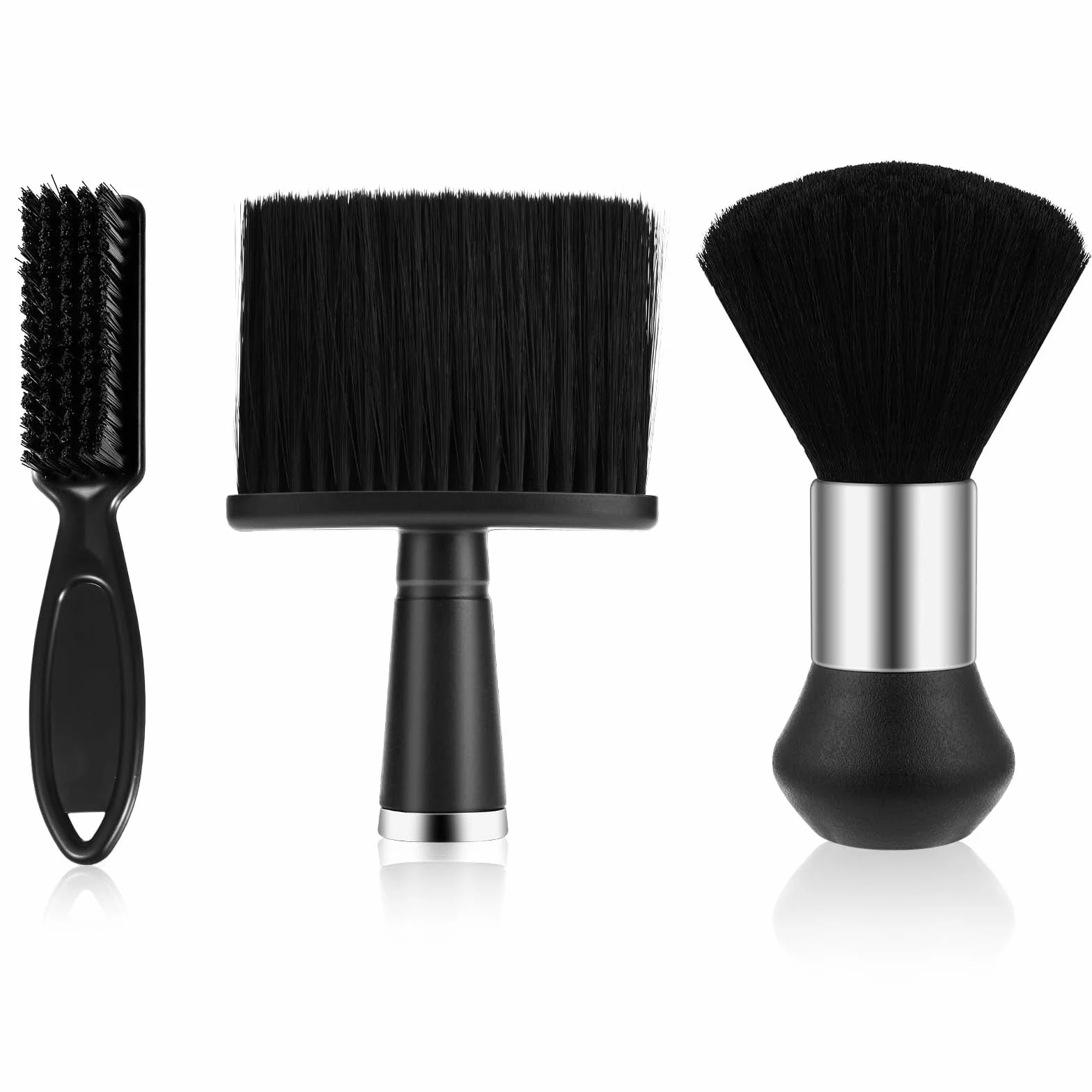 Pennello Parrucchiere,3 PCS Spazzole da Taglio per Capelli Set di Pennelli per il Collo Spazzola per il Collo per la Pulizia dei Capelli e la Rimozione Della Polvere Nel