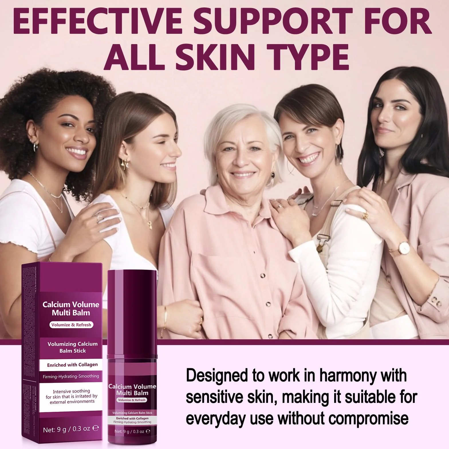 Calcium Volume Multi Balm,Calcium Multi Balm, crema di calcio anti-invecchiamento, anti-caduci, anti rughe, adatto per gli occhi, il viso, il collo (1)