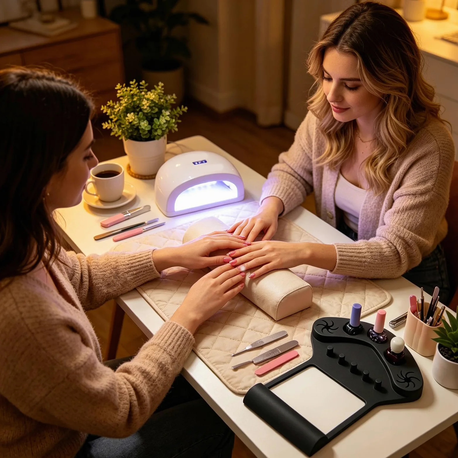 Tappetino in silicone con supporto per lucidatura unghie Stazione per | Supporto da manicure in silicone per Donne, Trucco, Pratica, Pittura, Salone, Festa, Laboratorio