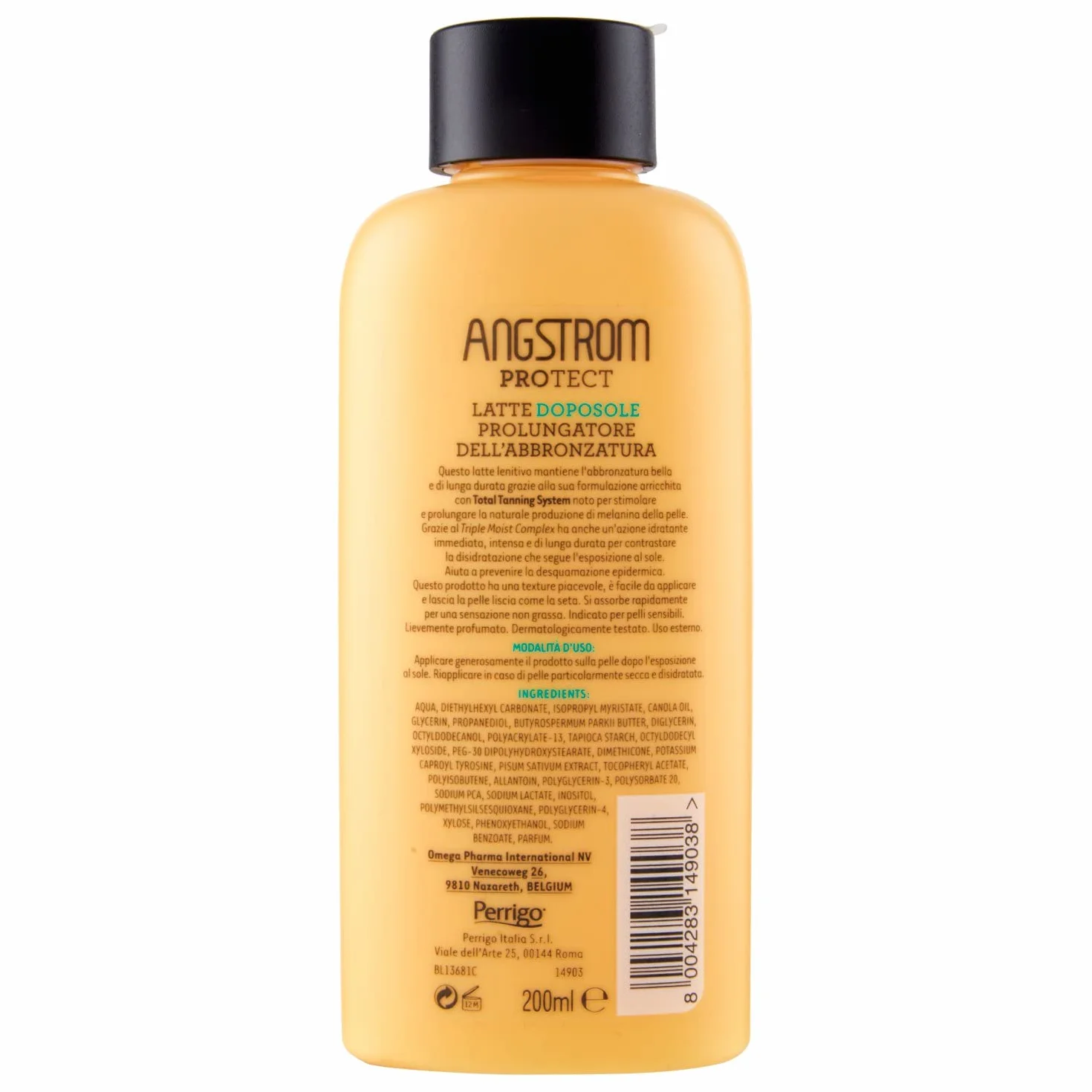 Angstrom Protect Latte Doposole 200 ml Azione Lenitiva Prolungatore Abbronzatura
