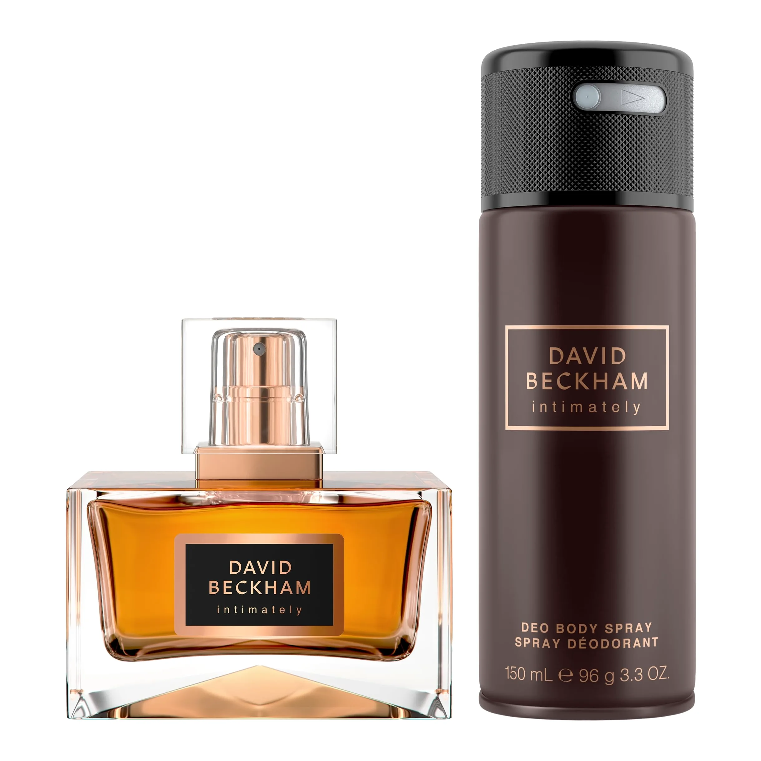 David Beckham Confezione Regalo Intimately, Eau de Toilette 30ml & Deodorante Spray 150ml, Fragranza Aromatica Ambrata per Lui