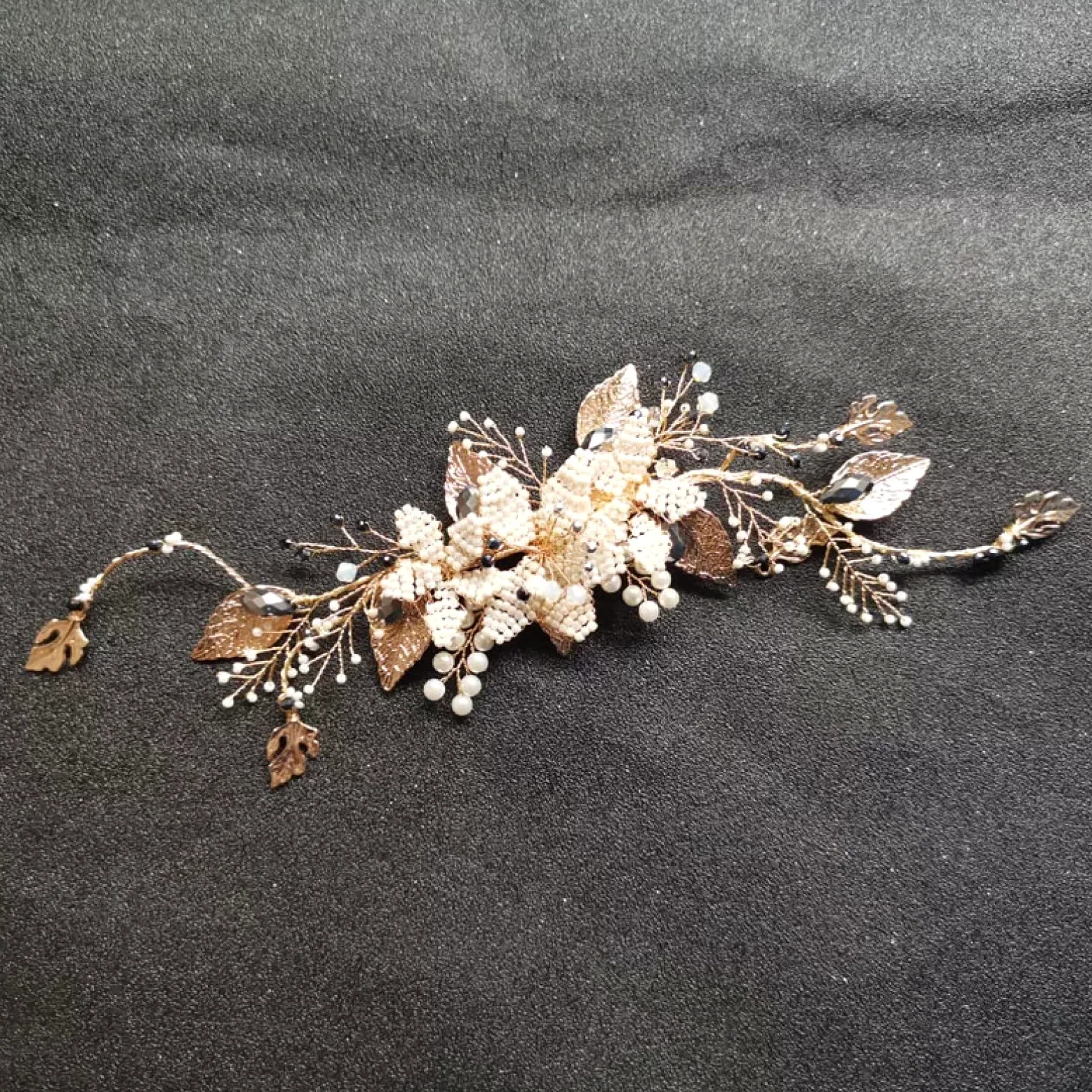 Emissione di WLLLTYCardNuovi Accessori per Capelli con forcina per Capelli da Sposa con forcina per Capelli con Strass di Cristallo Dorato