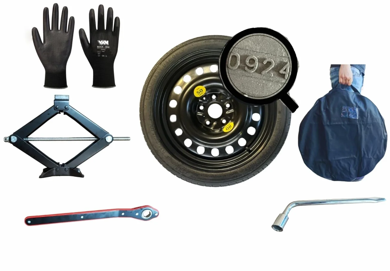 Opona Zapasowa 135/80R17 17" Do Dacia Duster 2024 Zestaw z Kluczem i Saka