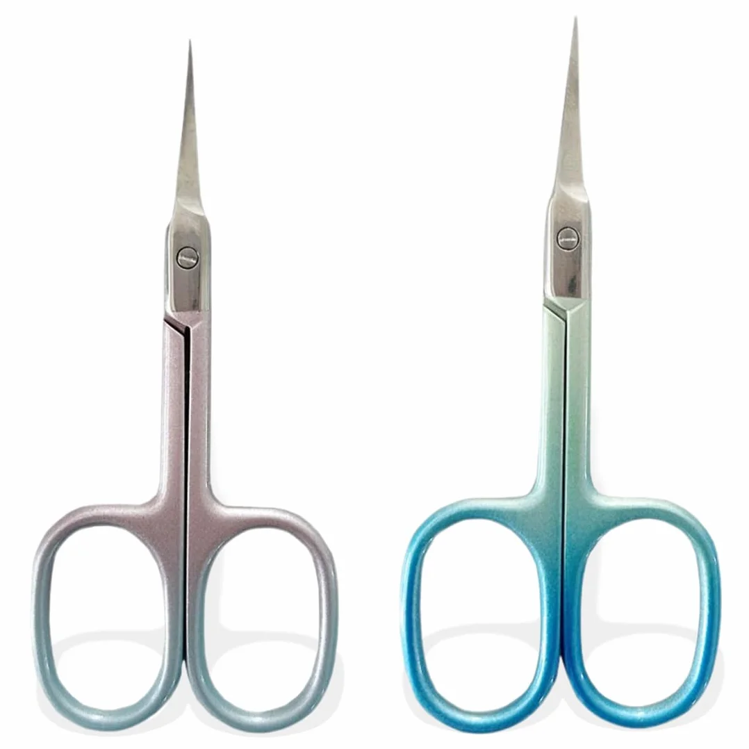 Forbici per Cuticole Extra Sottili in Acciaio Temprato, Lama Curva per Manicure e Pedicure
