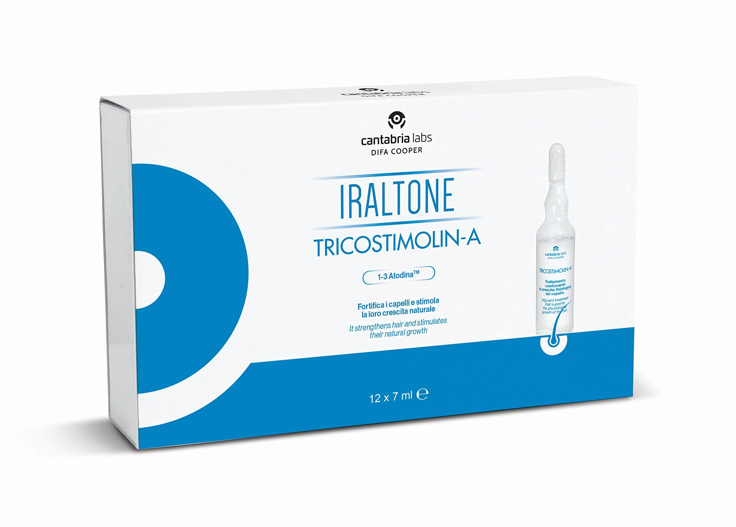 Adenosil Tricostimolin-A - Trattamento coadiuvante la ricrescita Fisiologica dei Capelli 12 fiale da 7 ml