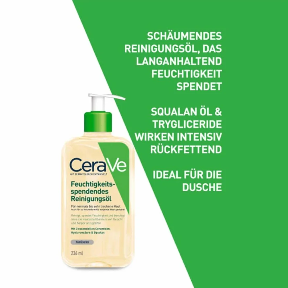 Olio Detersivo Idratante Schiumogeno 236 ml per Viso e Corpo - Deterge e Idrata senza Seccare la Pelle, Adatto a Tutti i Tipi di Pelle