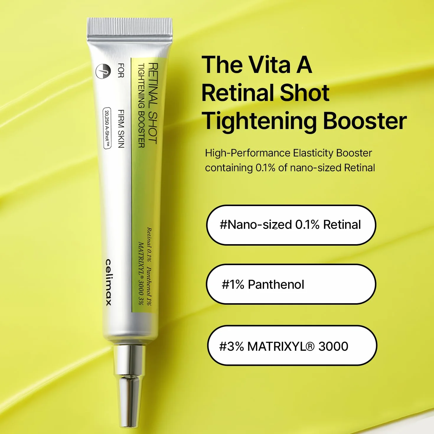Celimax The Vita A Retinal Shot Tightening Booster 15 ml - Booster rassodante anti-rughe con retinal, effetto immediato