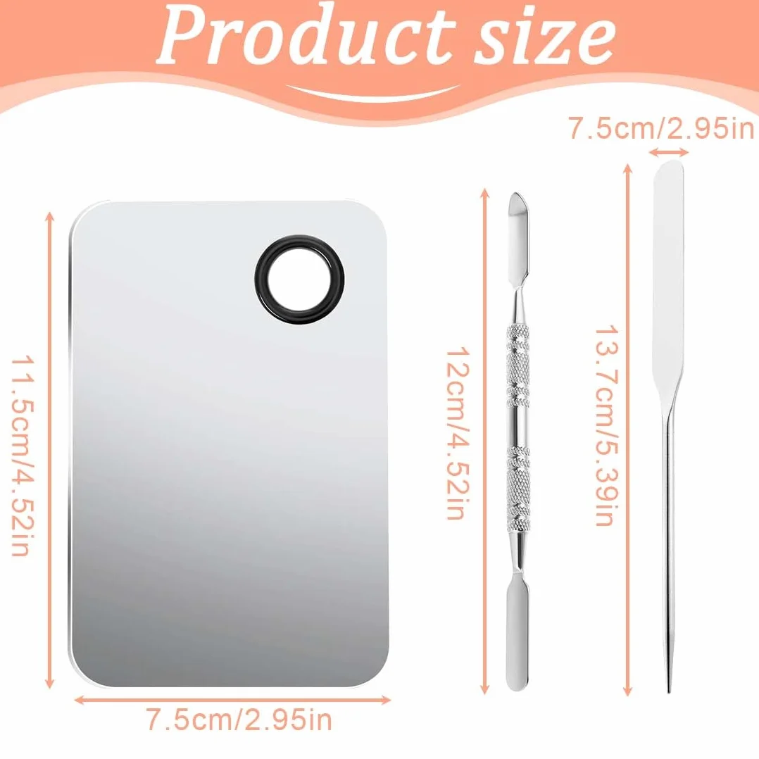 1 Set di piastre e spatole per il trucco in acciaio inox Picasso Makeup Spatula Coltello a doppia testa per tavolozza