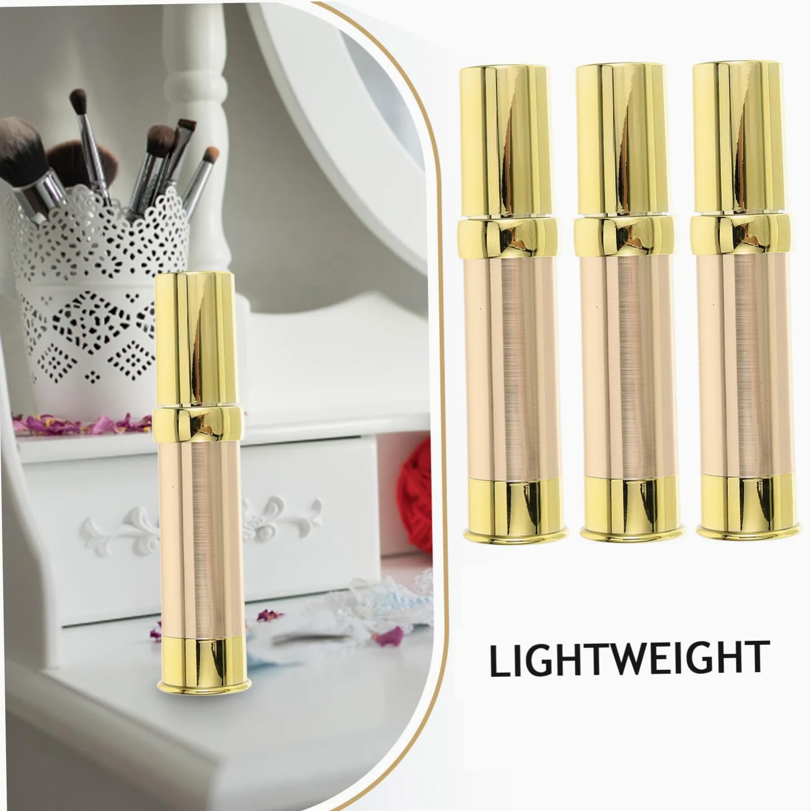 4 Set Bottiglie Makeup Pompa Aria Contenitori Cosmetici Portatili Per Viaggio E Resistente Alle Perdite E Facile Usare 3 Pezzi*4
