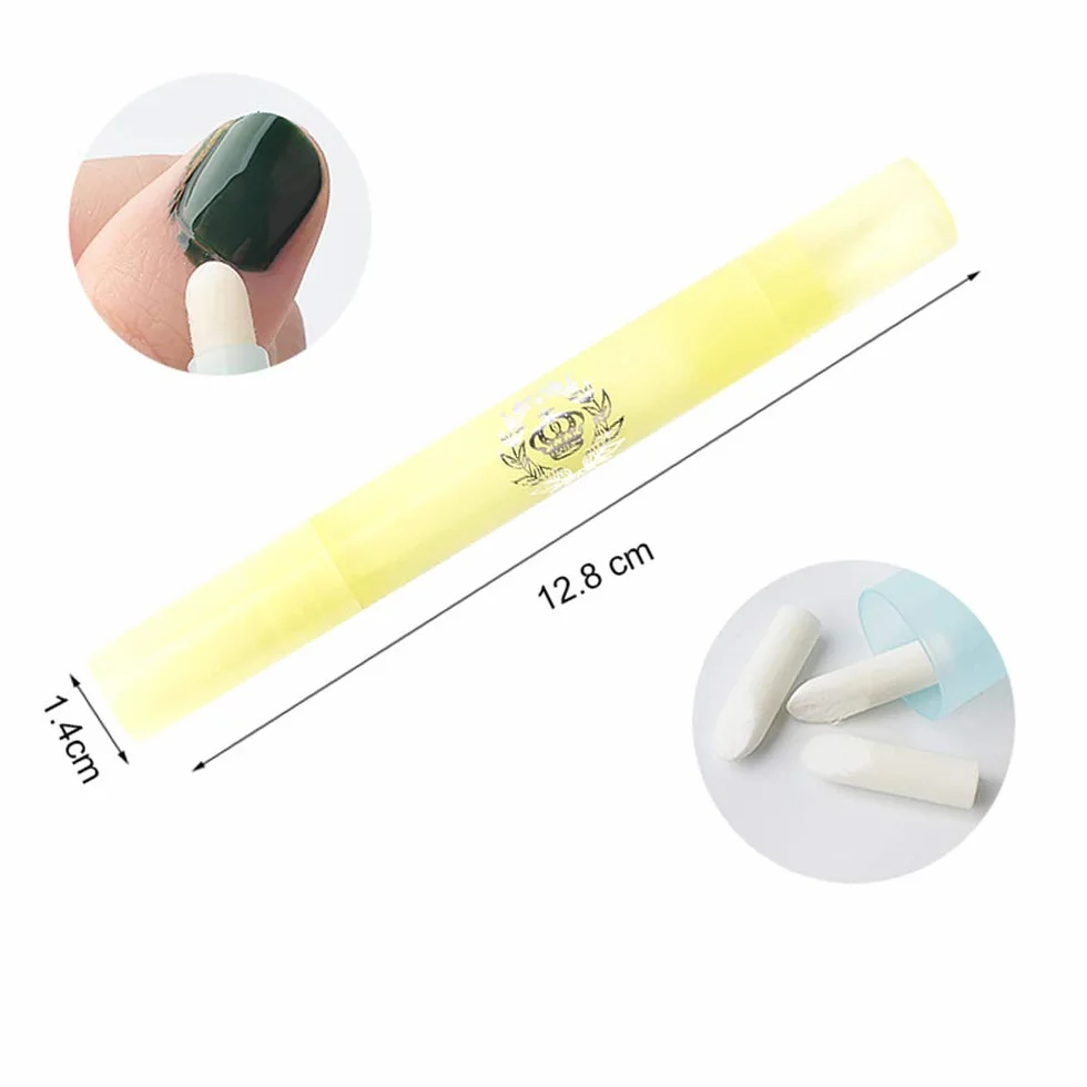 2 Pezzi Penna Correggi Smalto, Pennelli Correttore con 3 Punte di Ricambio,Pennello Correggi Smalto per Unghie Senza Remover