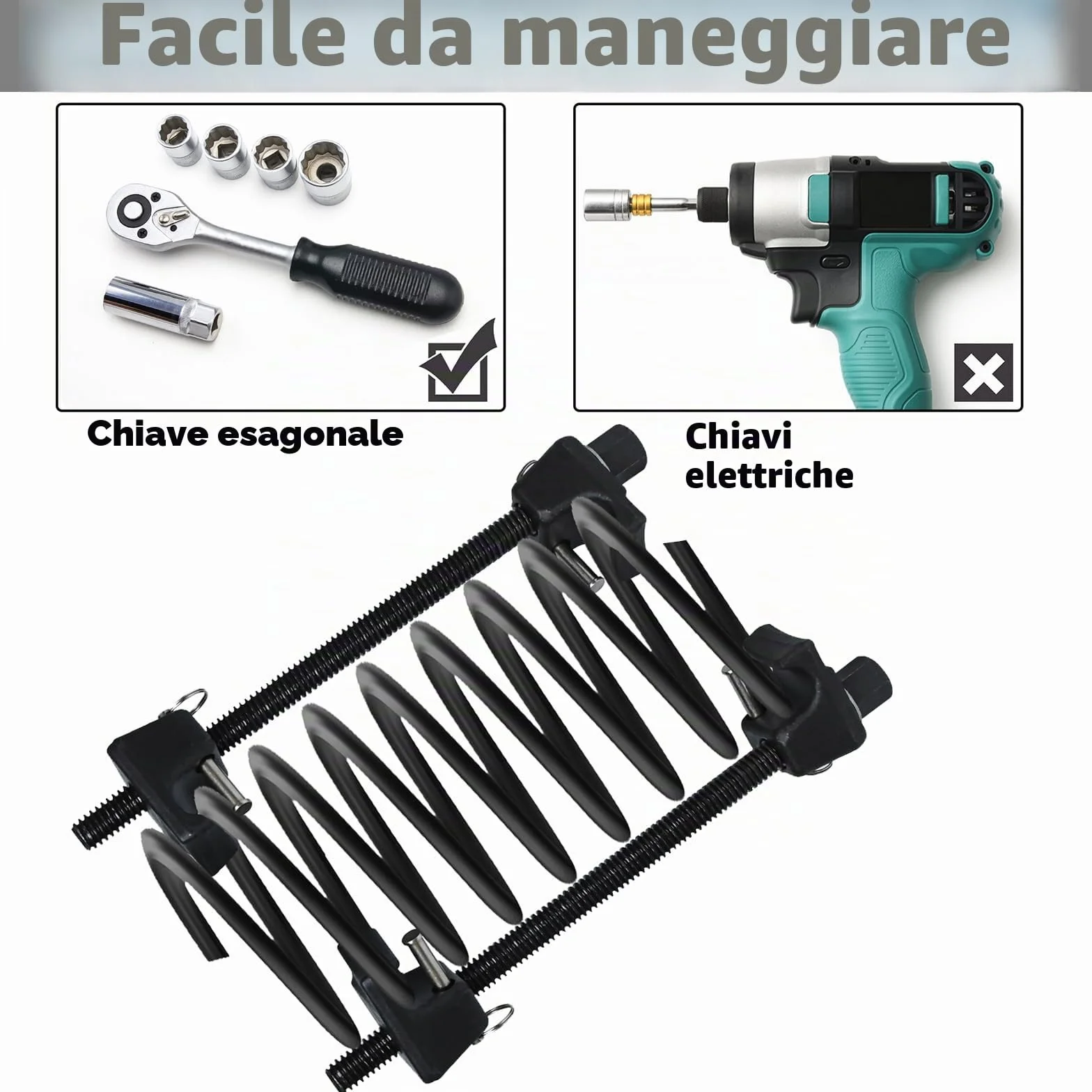 Professionale Compressore Molla Ammortizzatori Universale 300mm - Smonta Molle per Auto KFZ Strumenti Estrattore