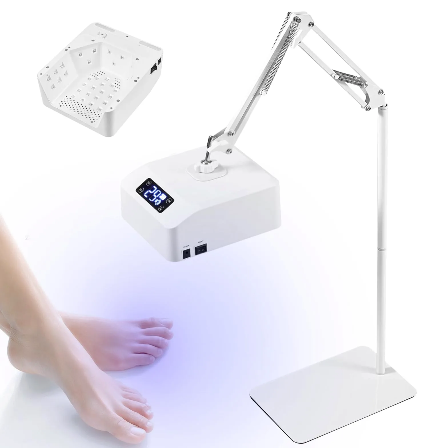 Lampada per Unghie, Lampada UV LED Unghie da 48 W con 22 Sfere Asciugatrice UV Professionale per Smalto Gel con Sensore Automatico e Display LCD per Manicure per Casa e Centri Estetici