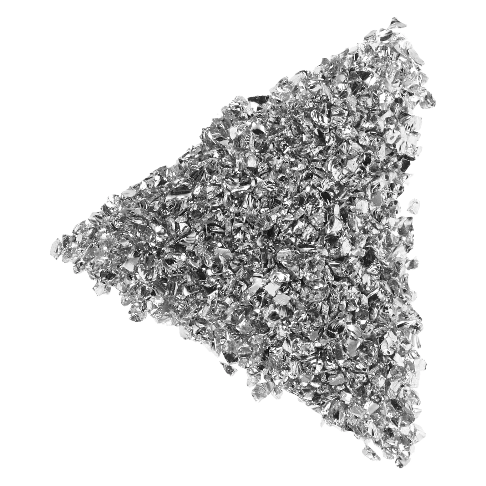 Cabilock Brillantini Unghie Effetto Alta Lucentezza Scaglie di Vetro Metallico Argento 200g Leggero per Pittura e Artigianato Nail Art Accessori