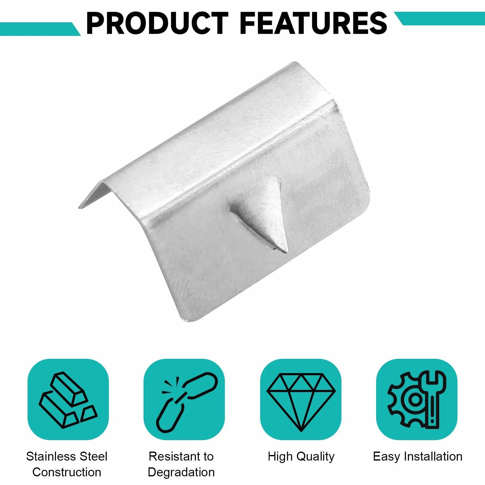 Clip per deflettori d'aria auto in acciaio inox compatibili HEKO G3