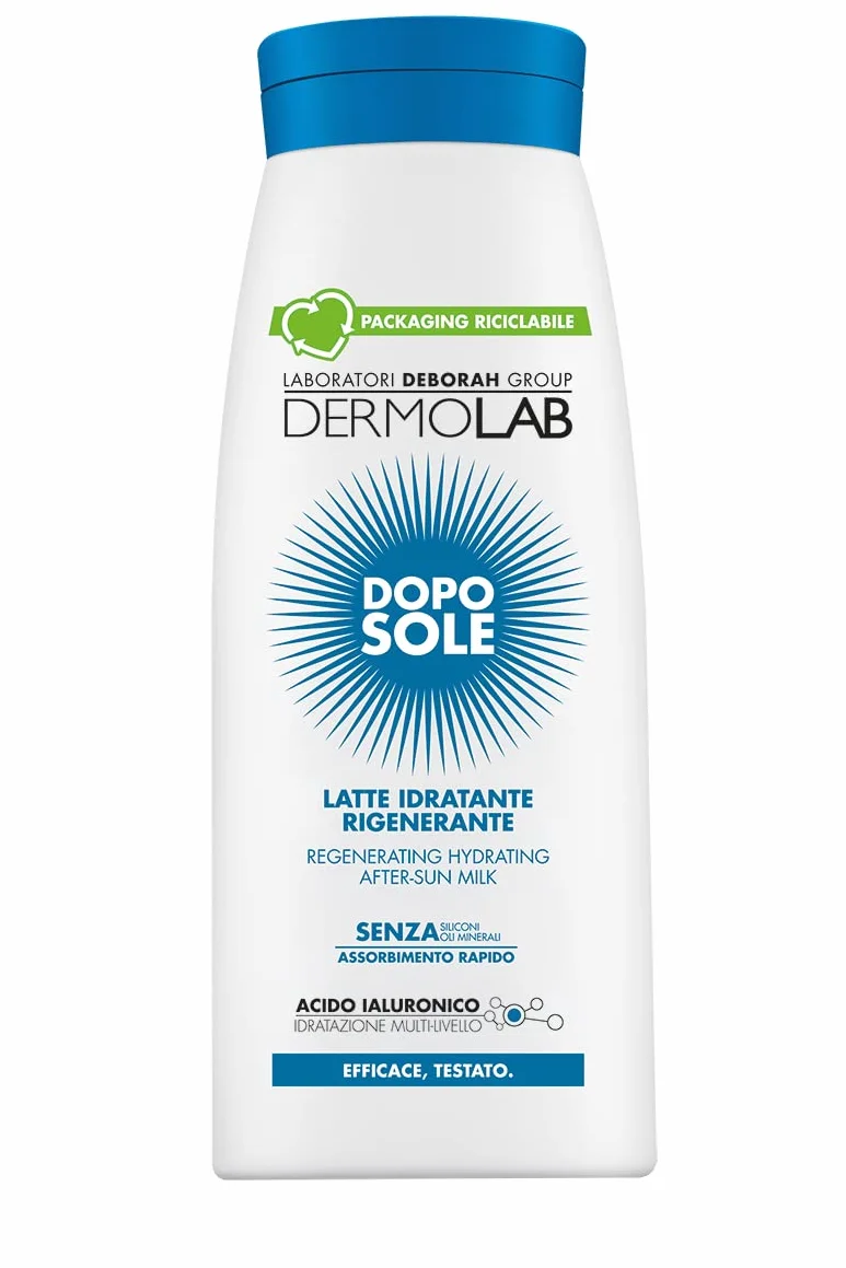 Dermolab - Latte Doposole Idratante Rigenerante, per Tutti i Tipi di Pelle, Ripristina la Naturale Elasticità della Cute dopo l'Esposizione al Sole, Dermatologicamente Testato, 400 ml