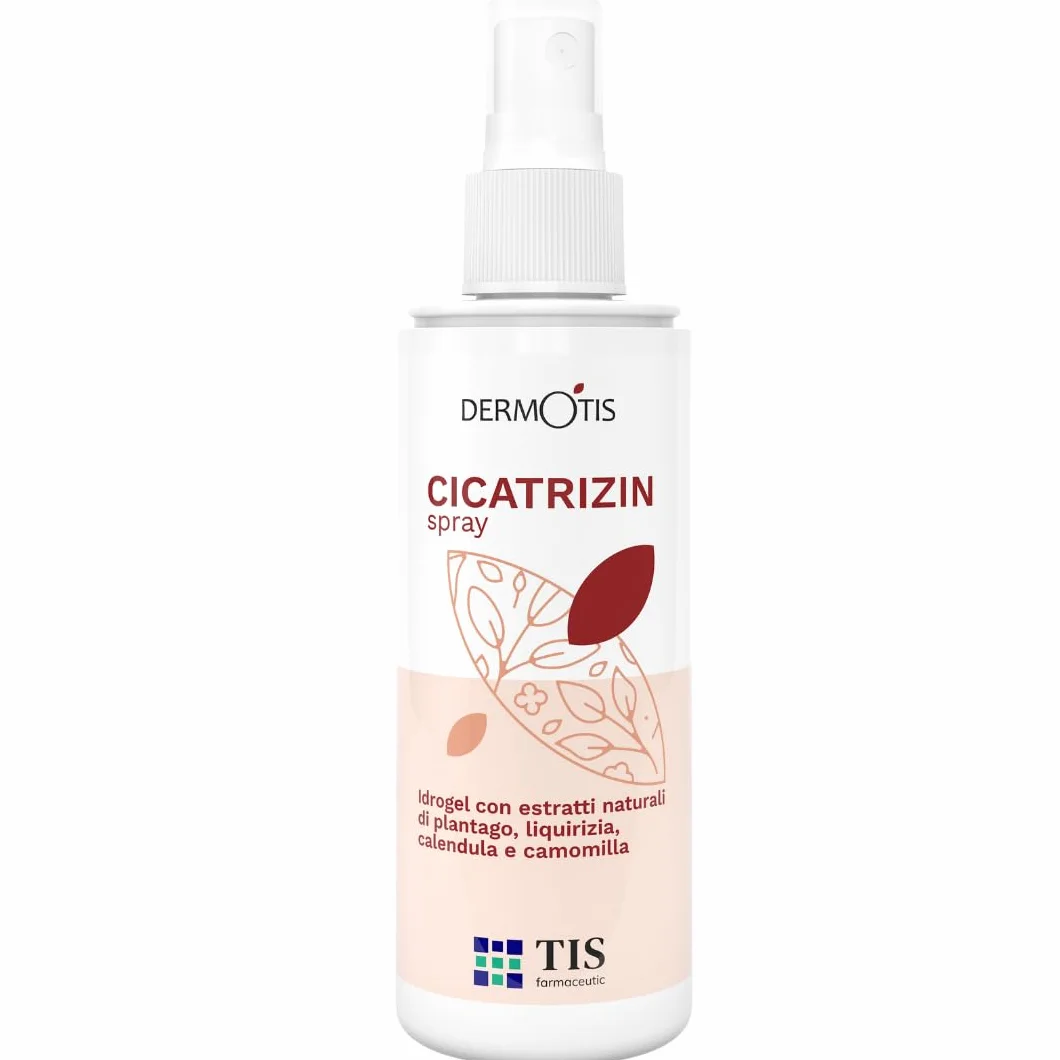 TIS Cicatrizin HidroGel - Stimola il Processo di Guarigione della Pelle, Tessuti | Scottature solari, Ferite, Geloni, Ustioni, Eczemi, Punture di Insetti | con Camomilla | Idrata e Lenisce - 100ml