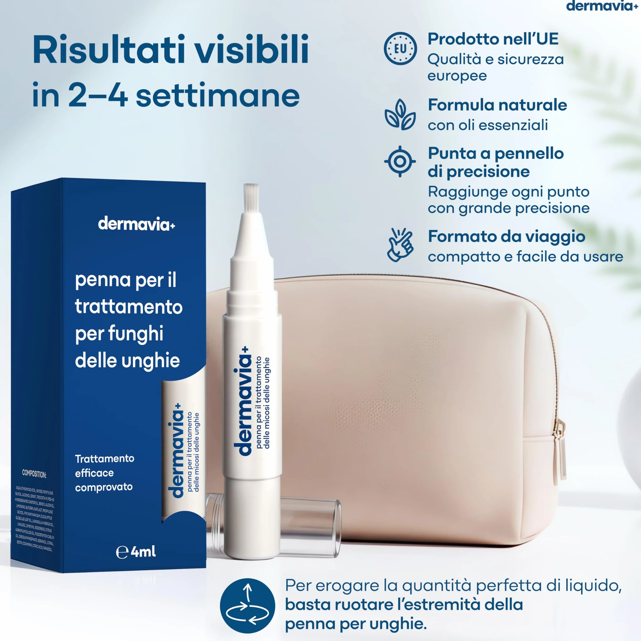 Trattamento per Funghi delle Unghie 4 ml Penna a Torsione per Piede d'Atleta