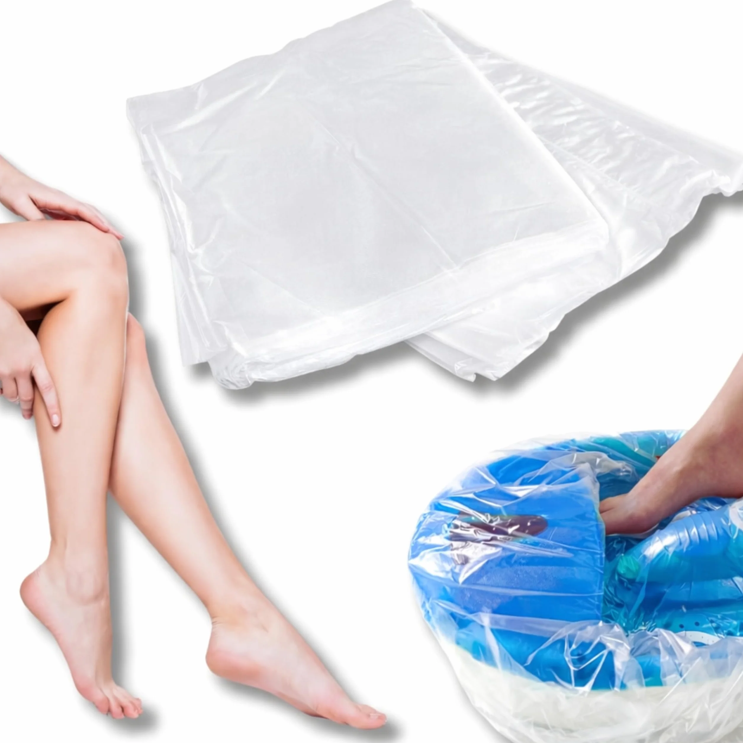 LALILL Sacchetti per pediluvio monouso 50 pezzi - Pedicure igienico - Protezioni per pediluvio