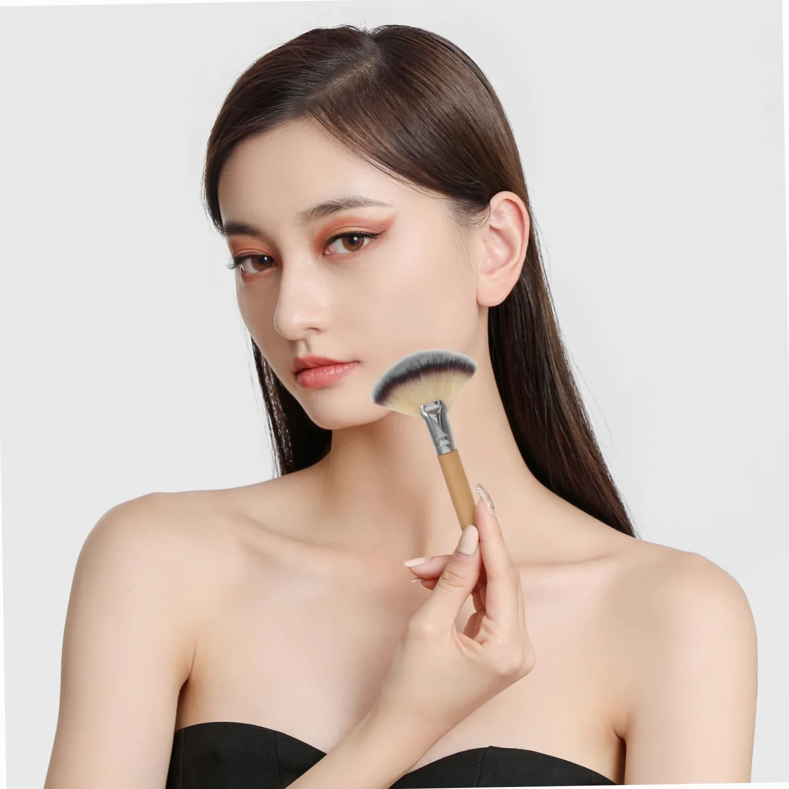 Mikinona 20 Pcs Pennello In Polvere Sciolto Makeup Brush Spoolie Extra Large Fan Polvere Pennello Trucco Viso Pennello Per Maschera Per Il Trucco Soffici Trucco Fan Delle Donne Spazzola