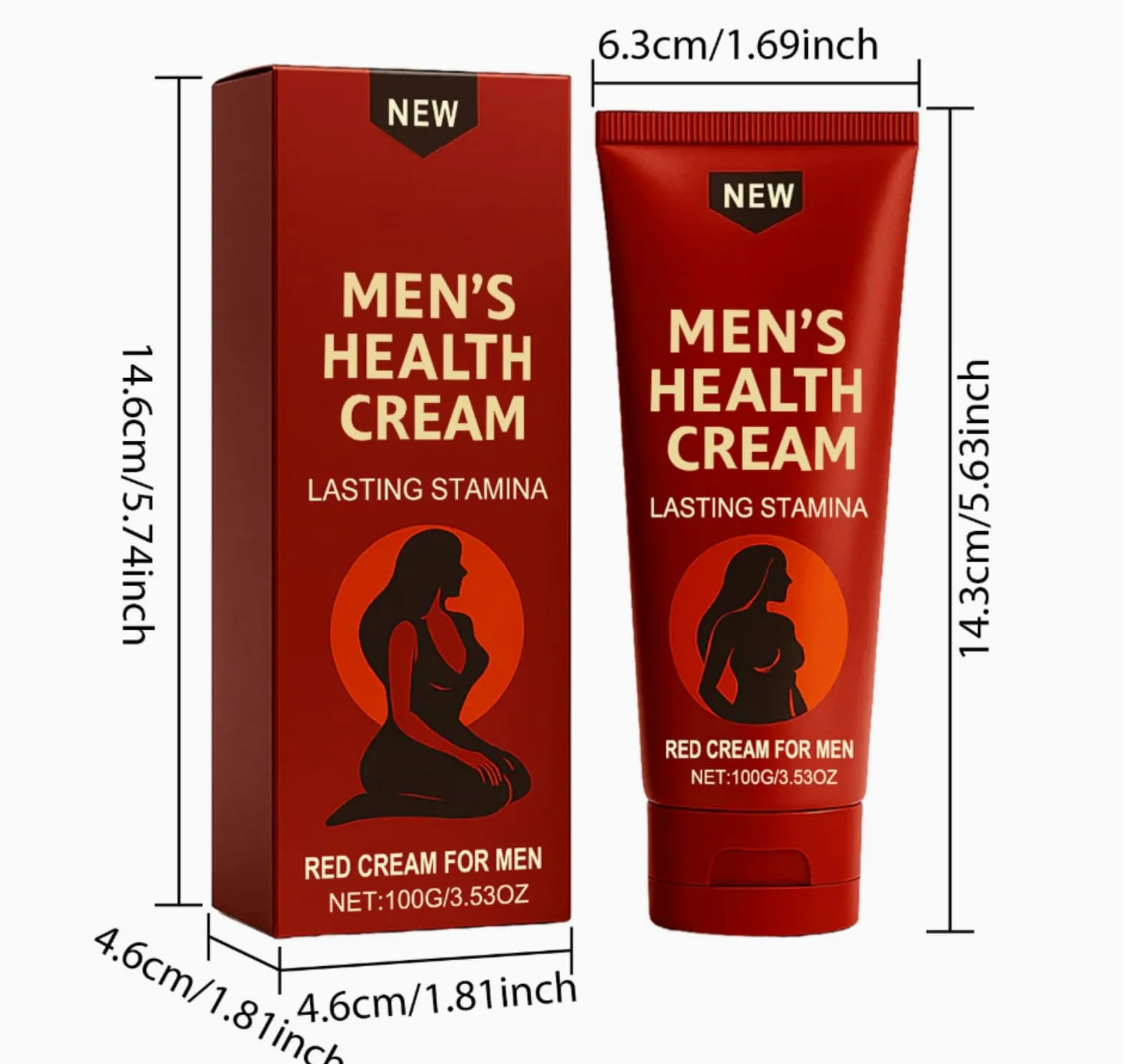 Men'S Health Cream, Advanced Quick-Acting, Cream for Men, | Crema da uomo, Crema per la salute maschile, Advanced Quick-Acting, Natural Plant, Creme a lunga durata, lenisce la pelle,