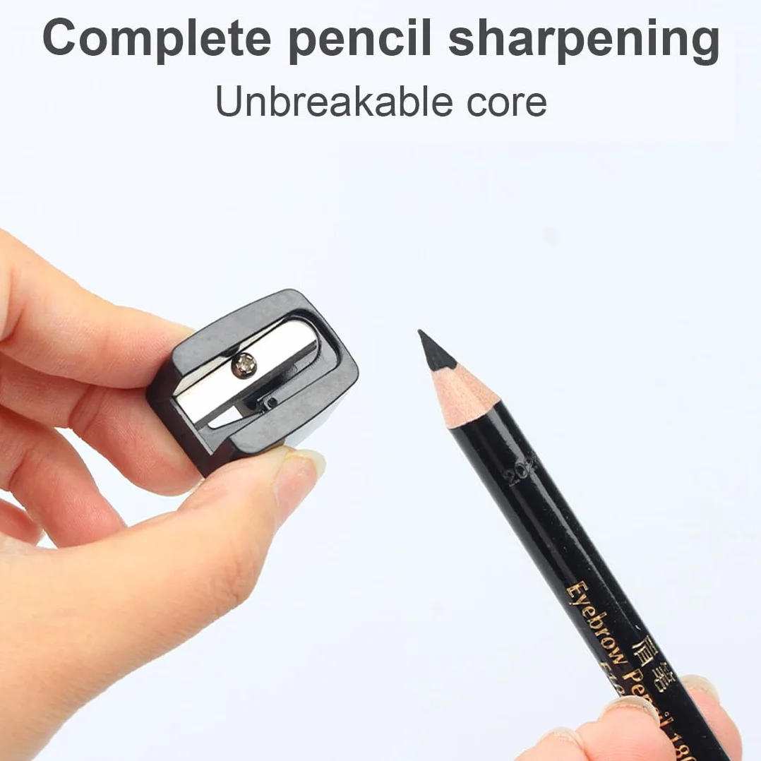 4 Pezzi Temperino Matita Occhi Bellezza per Matite Cosmetiche Sopracciglio Lip Liner Eyeliner Nero