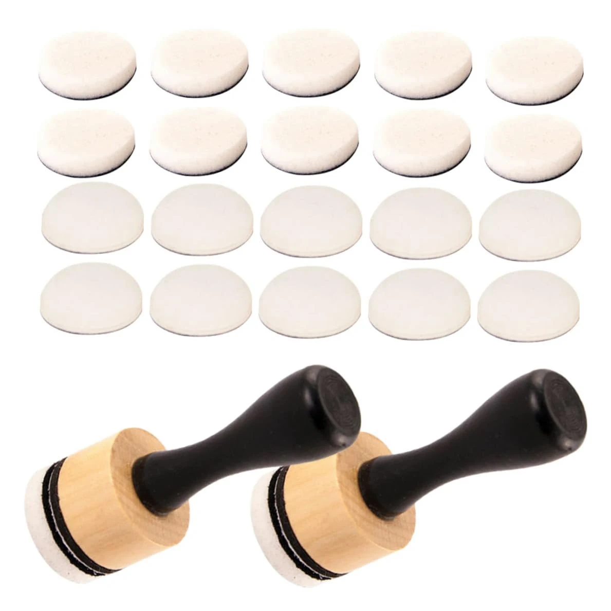 Operitacx 4 Set Di Pennelli In Spugna Timbri In Schiuma Per Pittura Spugne Per La Pulizia Spugne Per Il Trucco Rotonde Per Il Viso Per L'Artigianato Bastoncini Di
