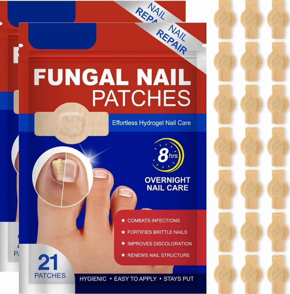 EIHI 42 Pezzi Fungal Nail Patches,Per Trattamento Fungine delle Unghie,Riparazione delle Unghie dei Piedi, Trattamento Antifungino per Unghie,Delicato e Idratante,Unisex（B）
