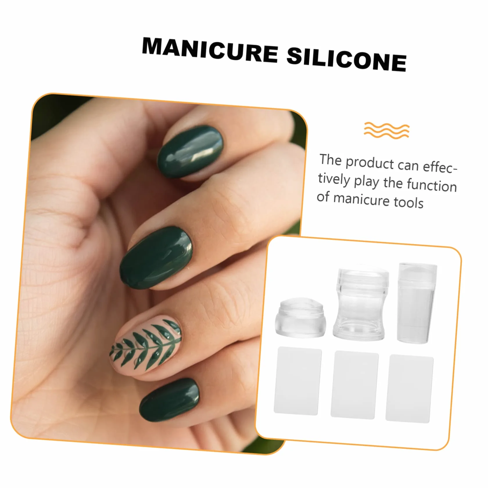 FRCOLOR 9sets Timbri Per Unghie Silicone Con Raschietti Per Manicure Per Versatile e Facile Usare