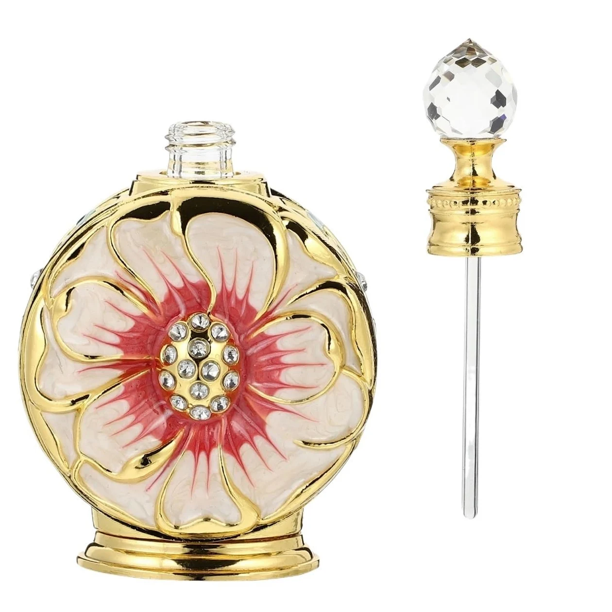 Bottiglia di profumo da 12 ml olio essenziale viaggio, dispenser vuoto in vetro, contenitore conservazione sicura vintage con chiusura ermetica Per Feste E Banchetti
