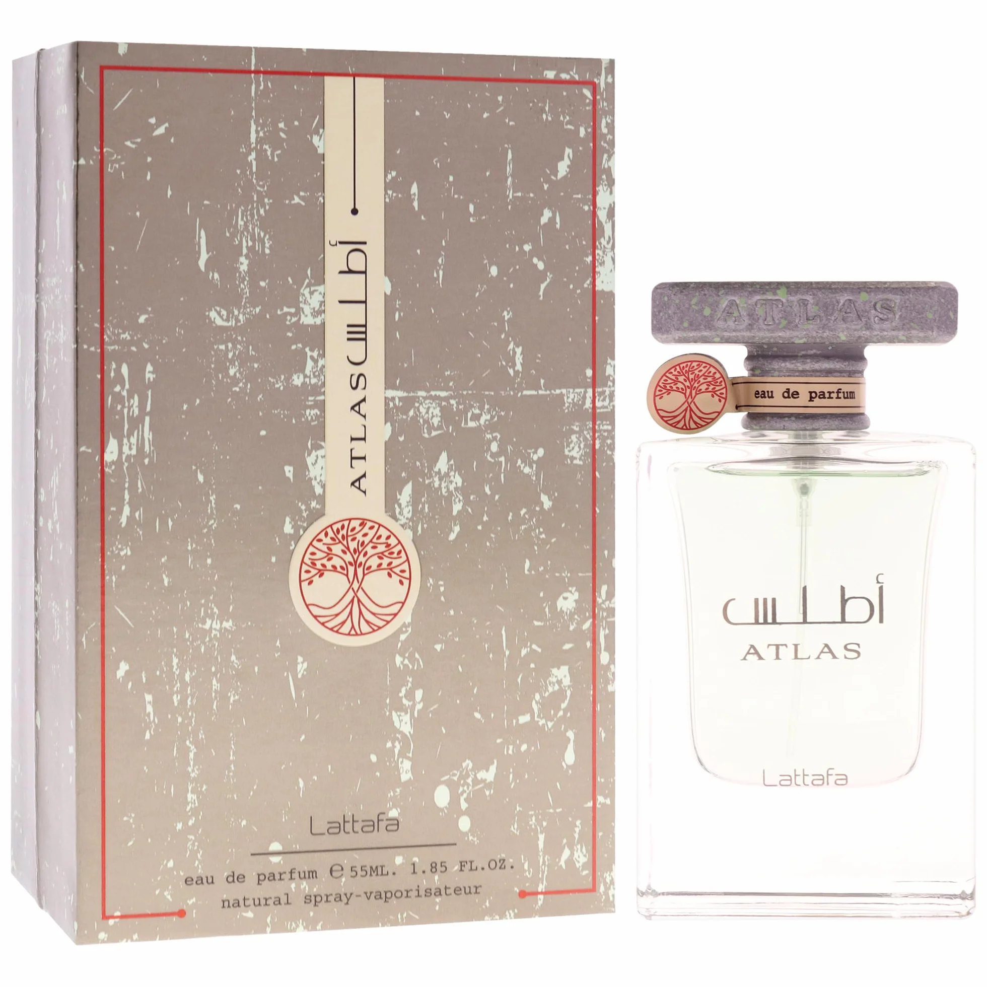 Lattafa Atlas Eau de Parfum Spray for Unisex, 1.85 Ounce