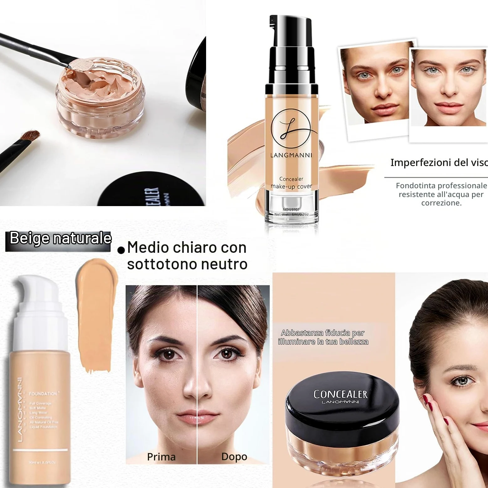 All in One Make Up Set Trucco Da Donna, Kit Starter Kit Multifunzione Cosmetico Trucco Con Palette di Ombretti, Rossetto, Eyeliner, Mascara, Pennello per Donne Ragazze