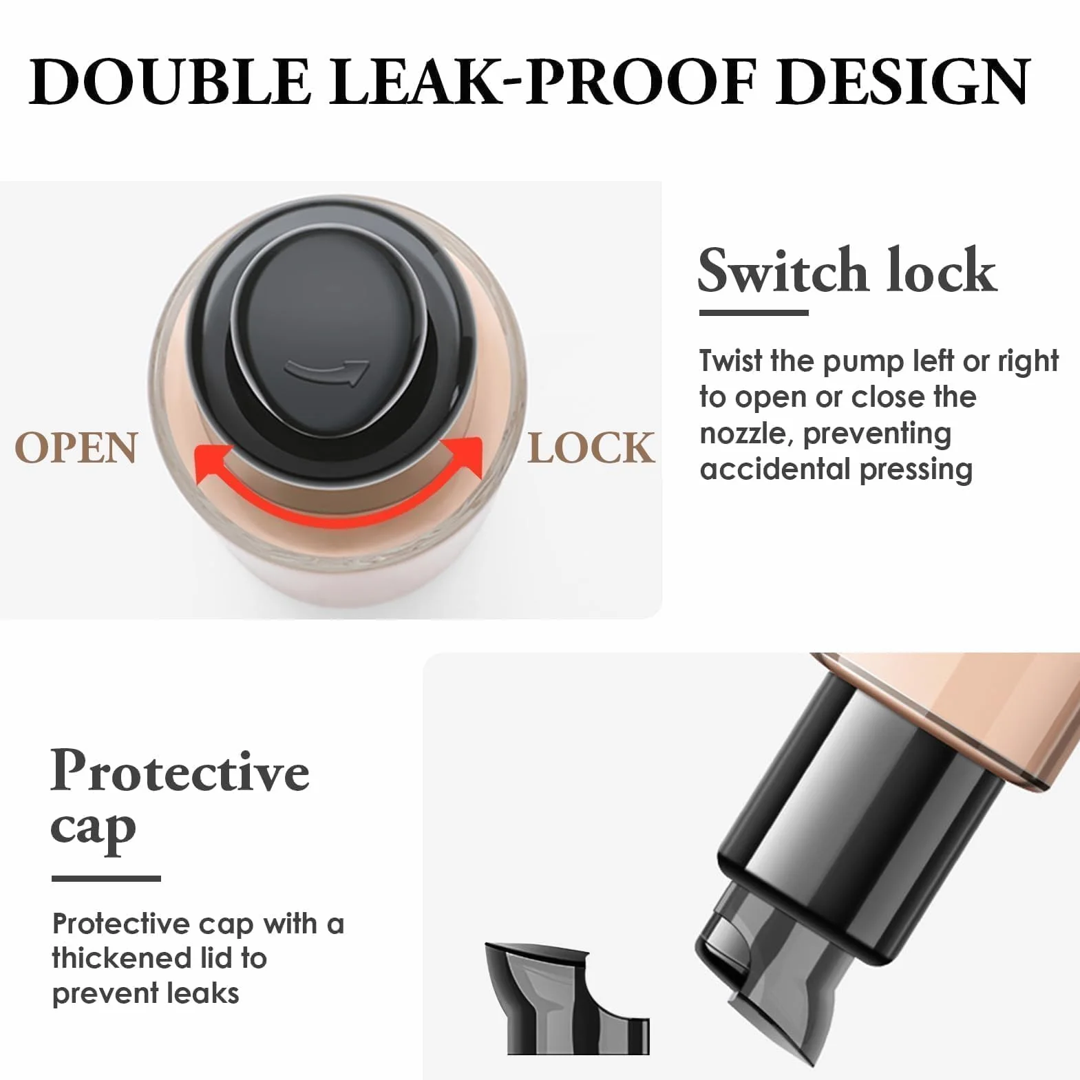 2 Pcs Pompe di Ricambio per MAC e Estée Lauder Fondotinta, Teste della Pompa per Fondotinta Cosmetica, Pompe di Plastica Ideali per Trucco e Viaggi