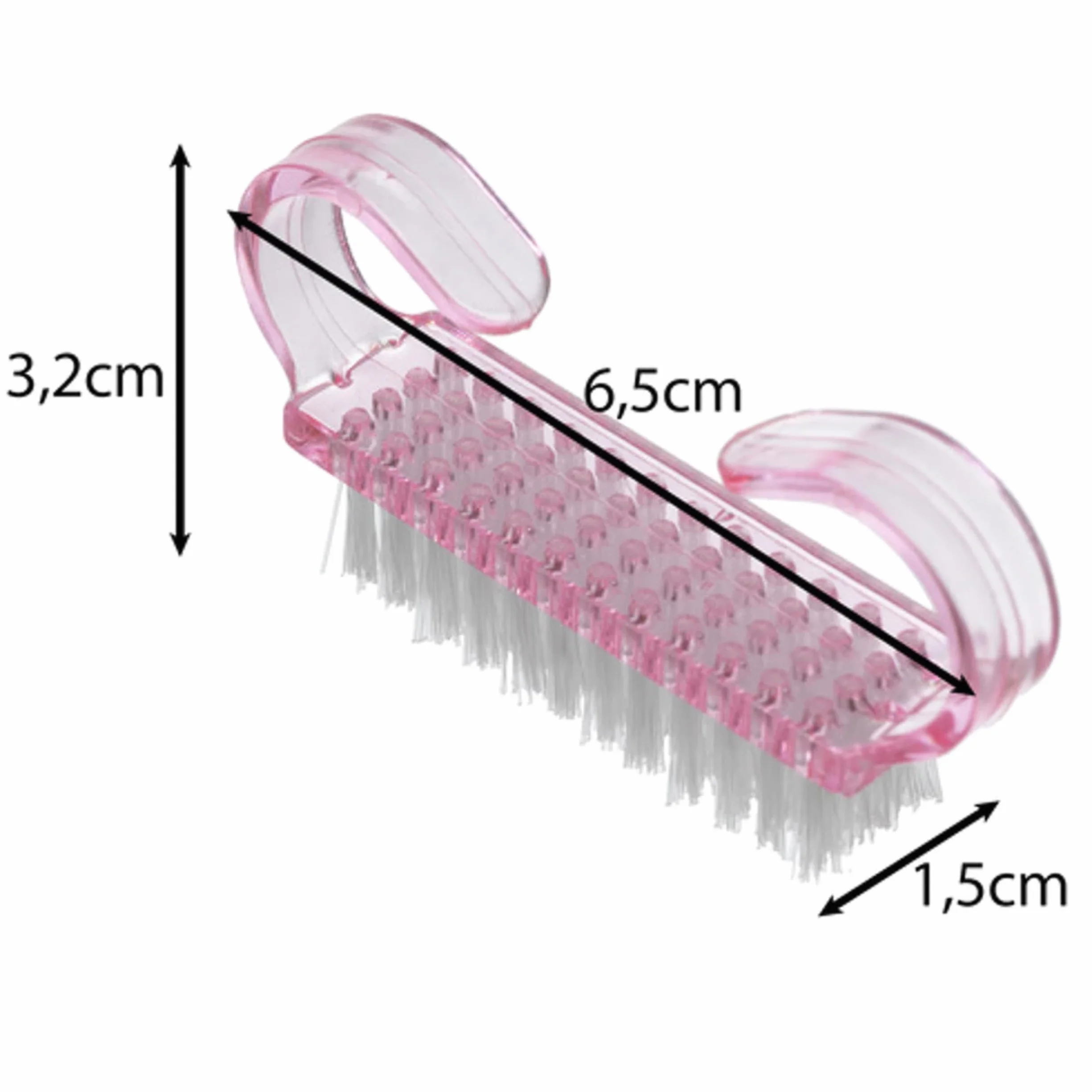 PARENCE. Set di 4 pennelli rosa per manicure – Pennellini per unghie e in polvere – Pulizia precisa – Dimensioni compatte – 4 pezzi