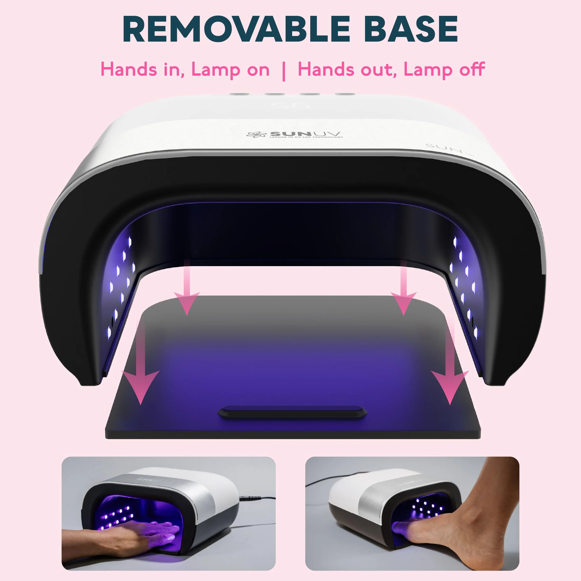 SUNUV Lampada UV LED per Unghie Professionale, Asciugatrice LED/UV Gel con Sensore Automatico e Display LCD