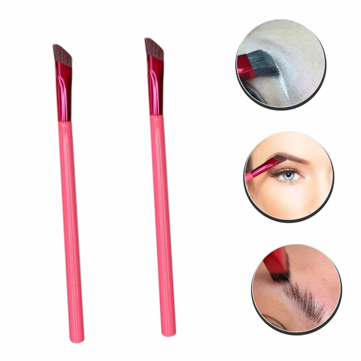 MAGICLULU 5 Set Di Pennelli Per Sopracciglia Angolati Per Donne Strumento Per Il Trucco Per Modellare Le Sopracciglia Applicazione Del 2 Pezzi*5